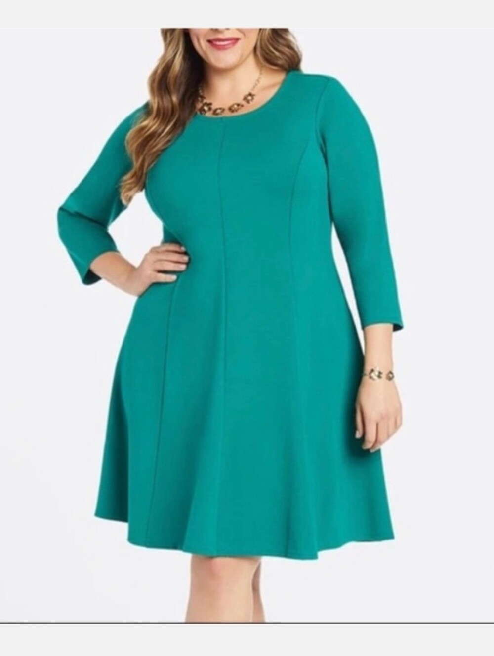 Draper James Women’s Emerald Green Long-Sleeve Fit & Flare Mini Dress XL Office